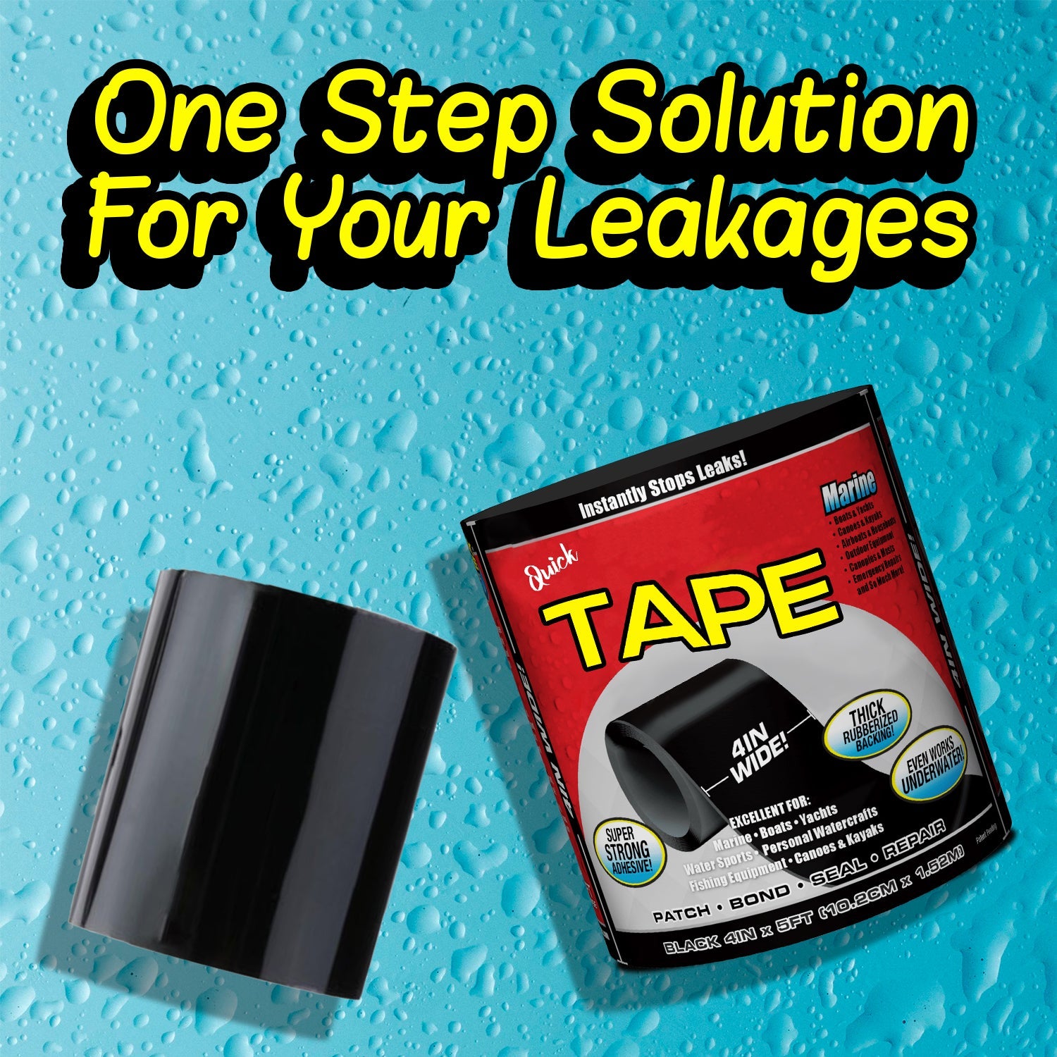 Heavy-duty waterproof tape for reliable sealing in various conditions. Heavy-duty waterproof tape for reliable sealing in various conditions.